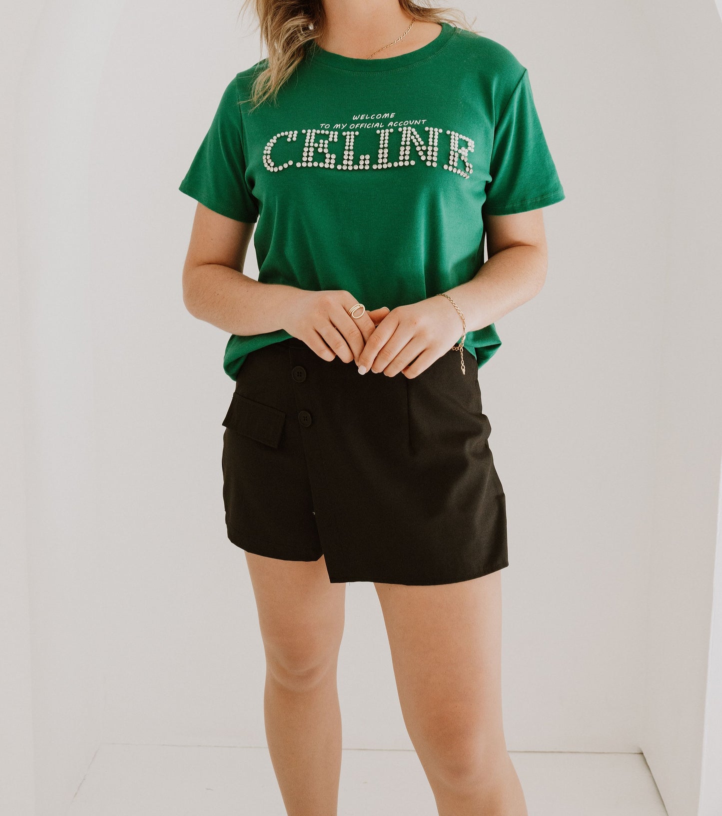 Celine T-shirt hot green / grey