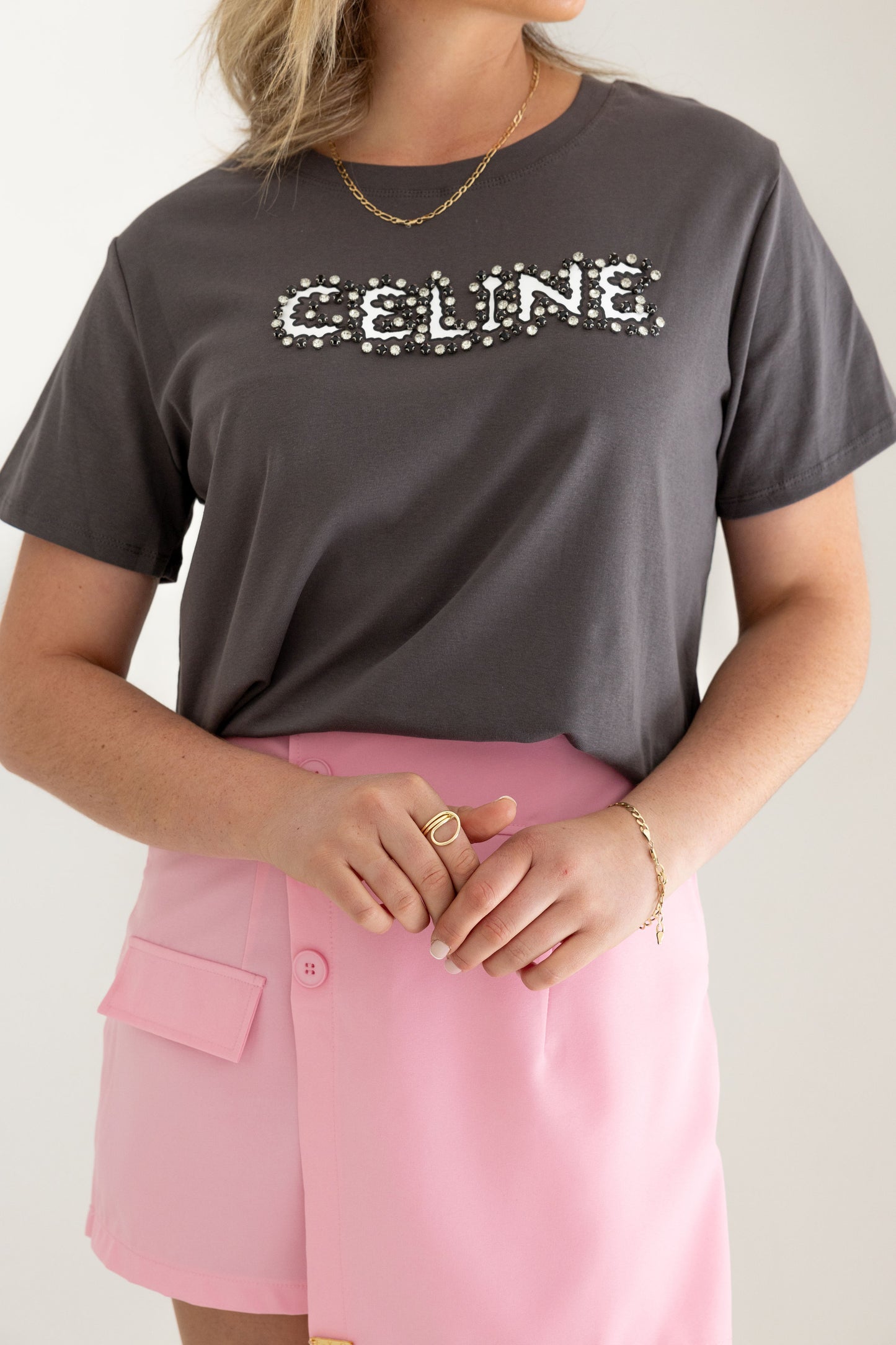 Celine T-shirt hot green / grey