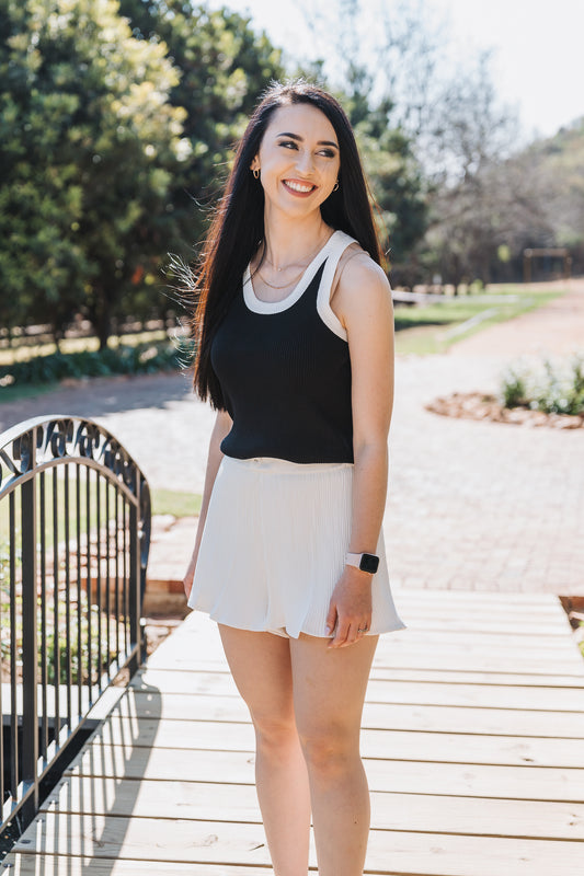 Black & White Knit Vest