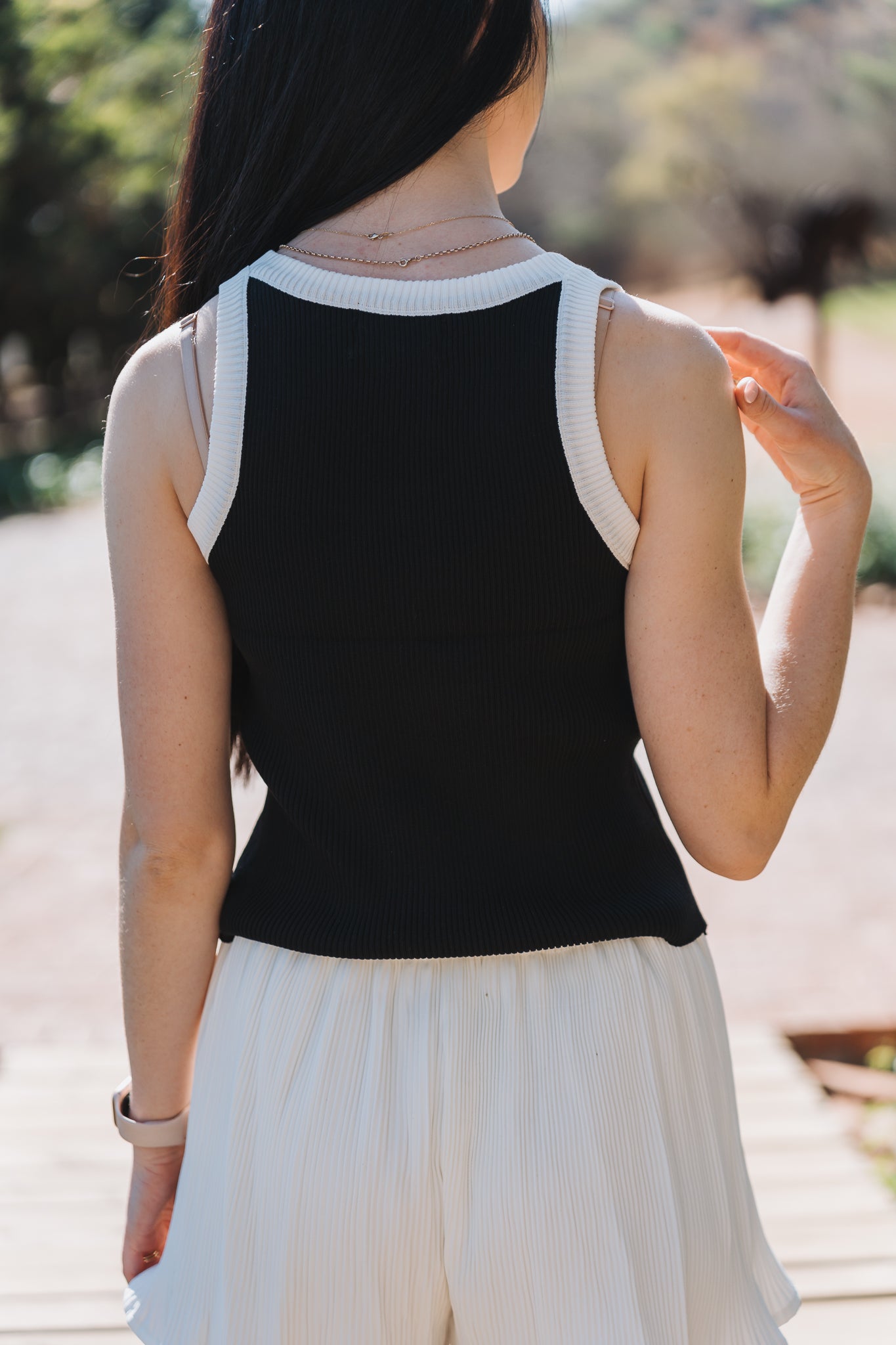 Black & White Knit Vest