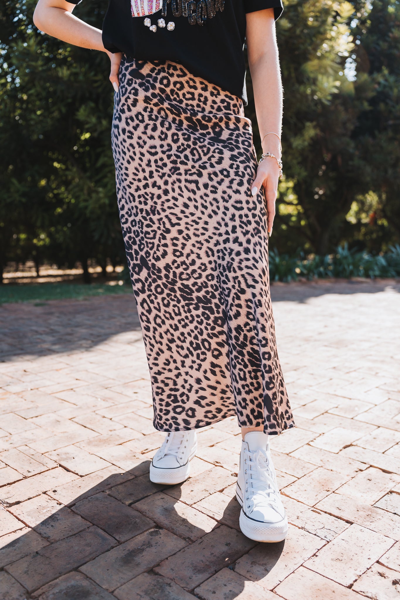 Leopard Skirt Brown