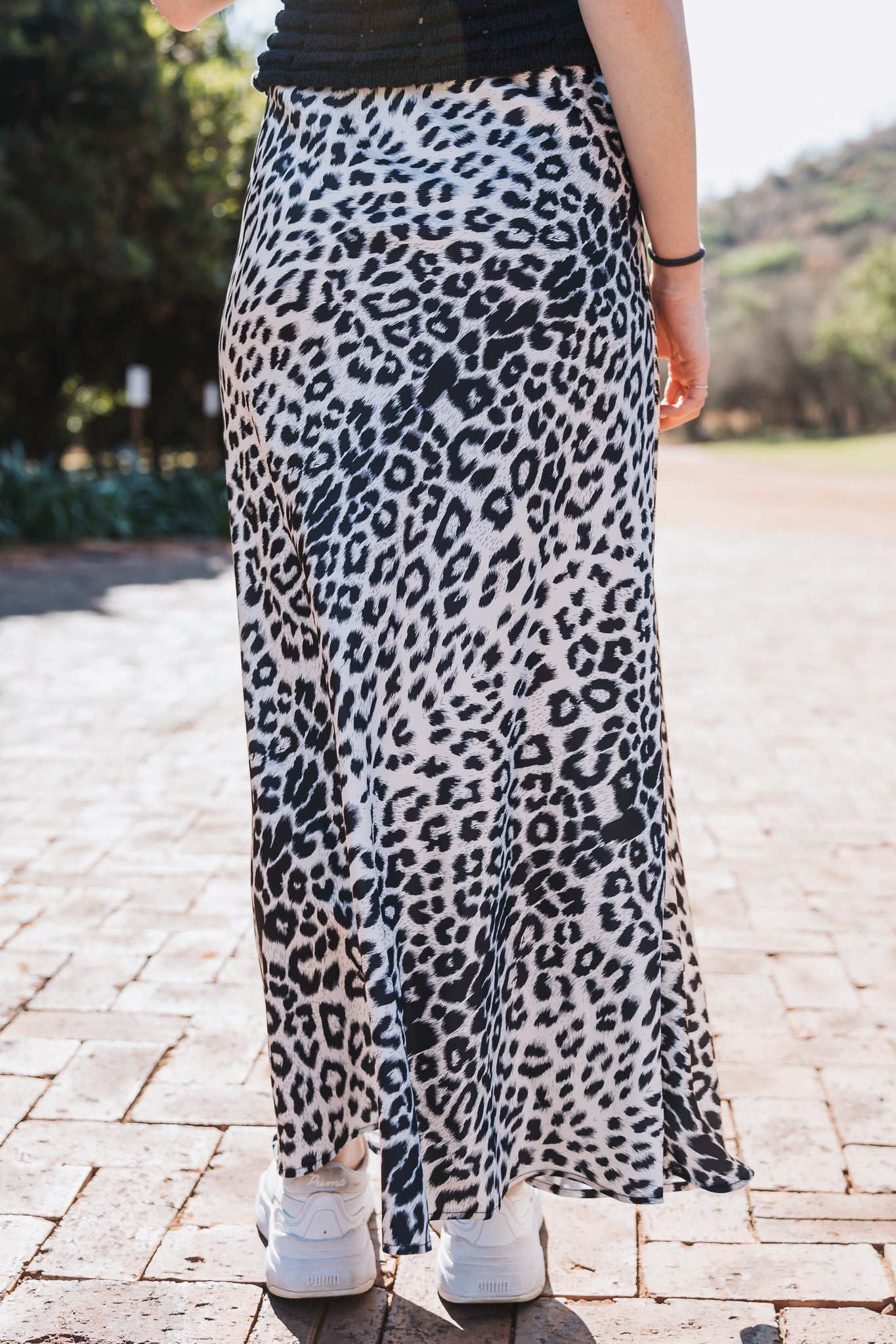 Leopard Skirt White