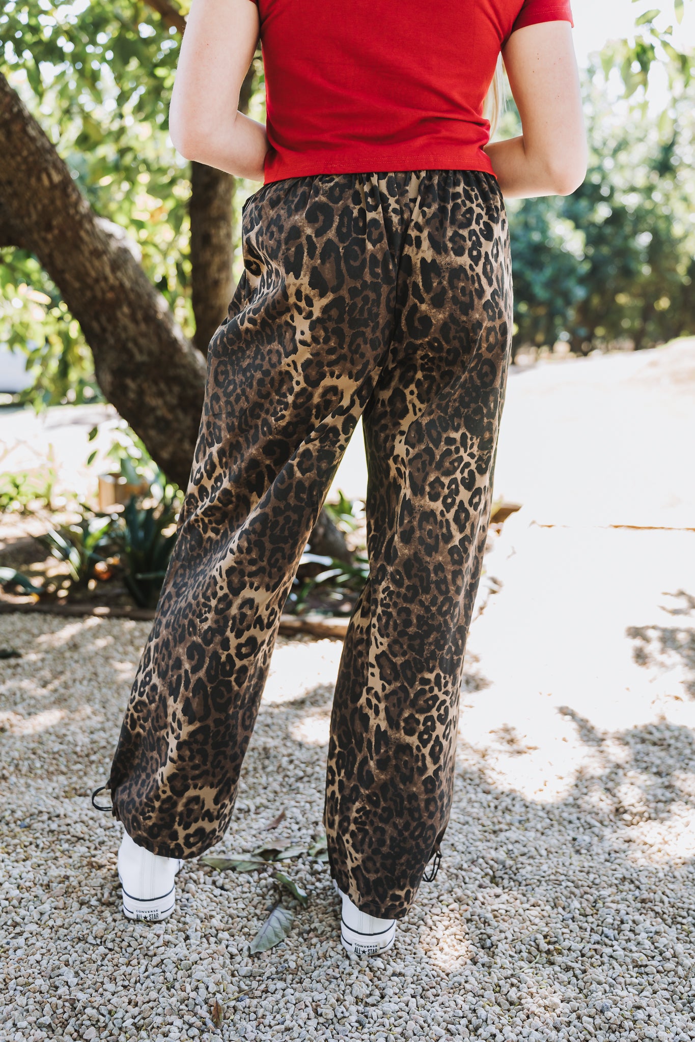 Cargo Pants Leopard Print Dark